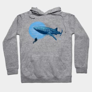 Deep sea diving - whale shark art Hoodie